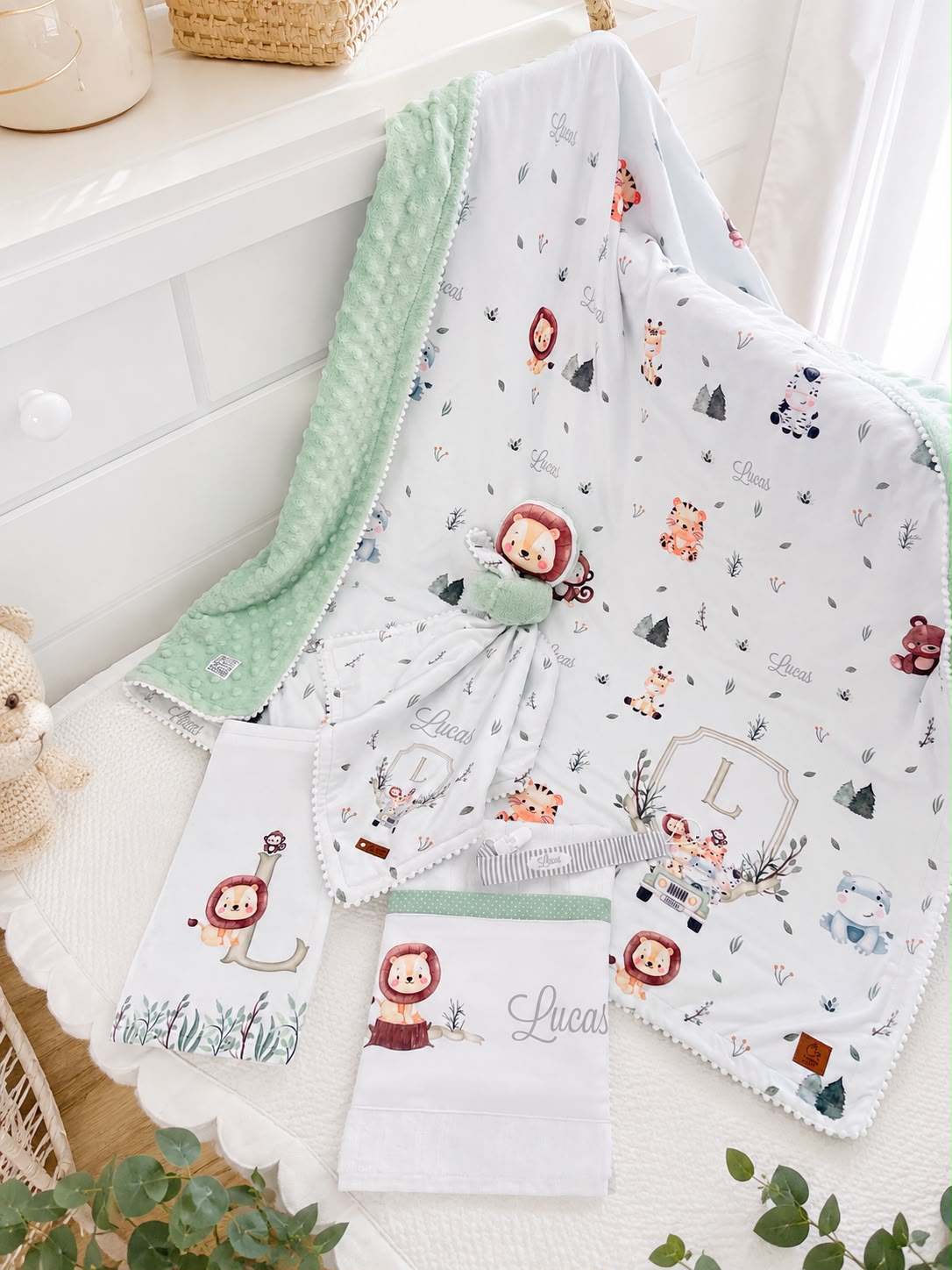 Kit Plush Premium — Manta Maior · 5 itens